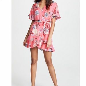 BB Dakota Bright Pink Floral Dress